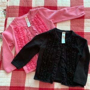 Girls 18 mo Pink & Black Cherokee Cardigan Bundle